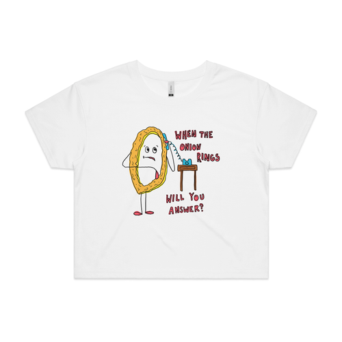 Onion Rings Tee by Lonely Kids Club. All clothing from our T-shirts to our shorts and hoodies are ethically made, and printed packed and shipped from Sydney.