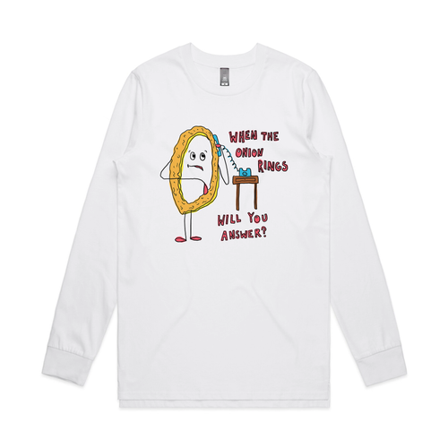 Onion Rings Tee by Lonely Kids Club. All clothing from our T-shirts to our shorts and hoodies are ethically made, and printed packed and shipped from Sydney.