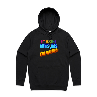 Other Girls Hoodie by Lonely Kids Club. All clothing from our T-shirts to our shorts and hoodies are ethically made, and printed packed and shipped from Sydney.