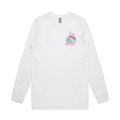 Overthinking Tee by Lonely Kids Club. All clothing from our T-shirts to our shorts and hoodies are ethically made, and printed packed and shipped from Sydney.