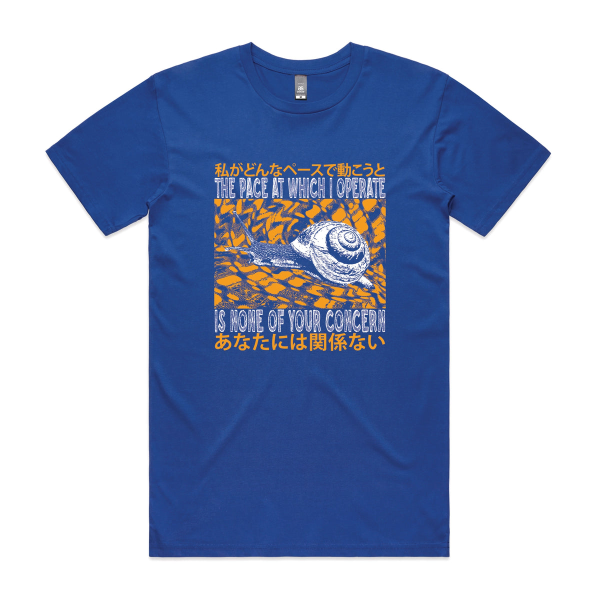 Royal Blue unisex t-shirt with The Pace graphic by Lonely Kids Club