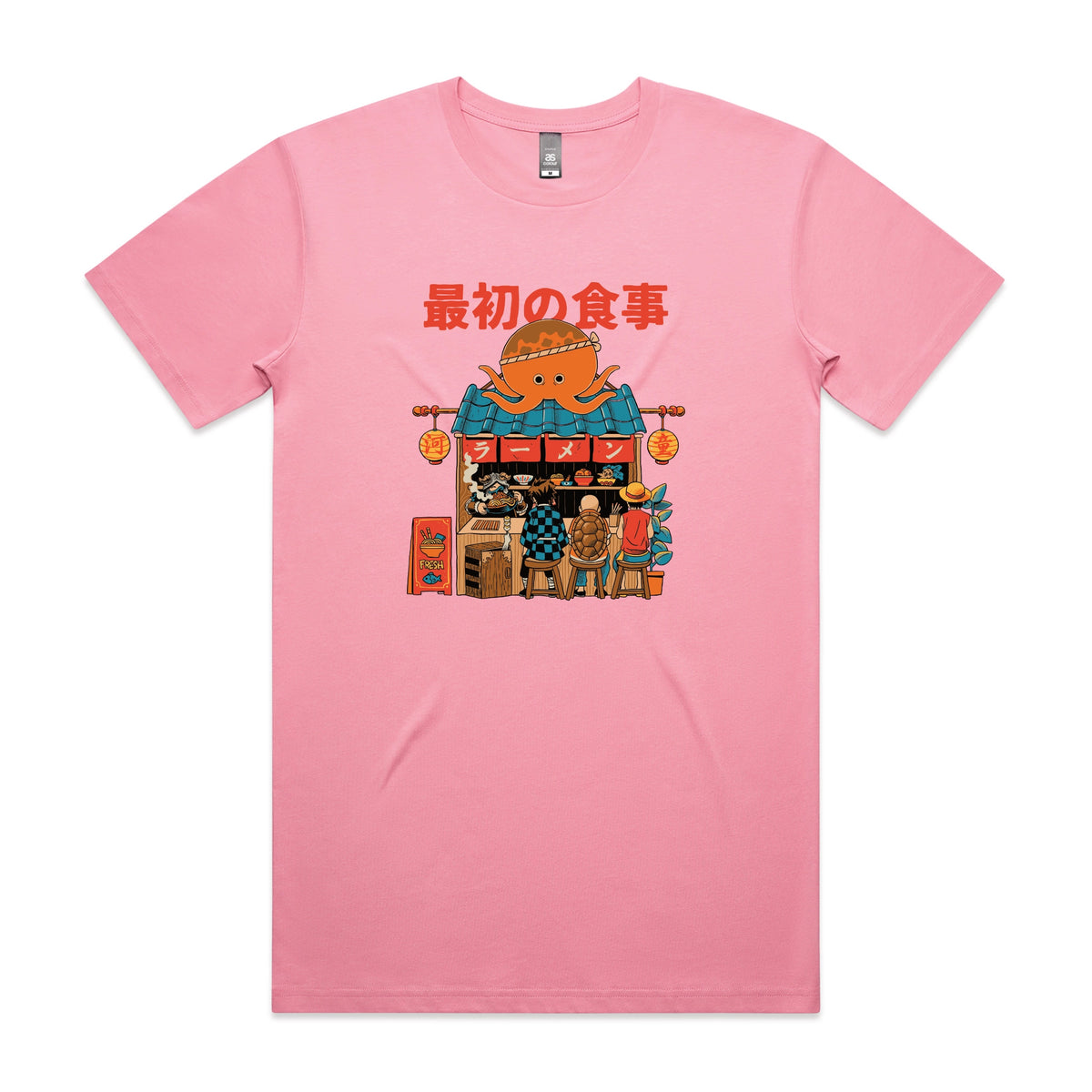 Bubblegum unisex t-shirt with Pampling Ramen graphic by Lonely Kids Club