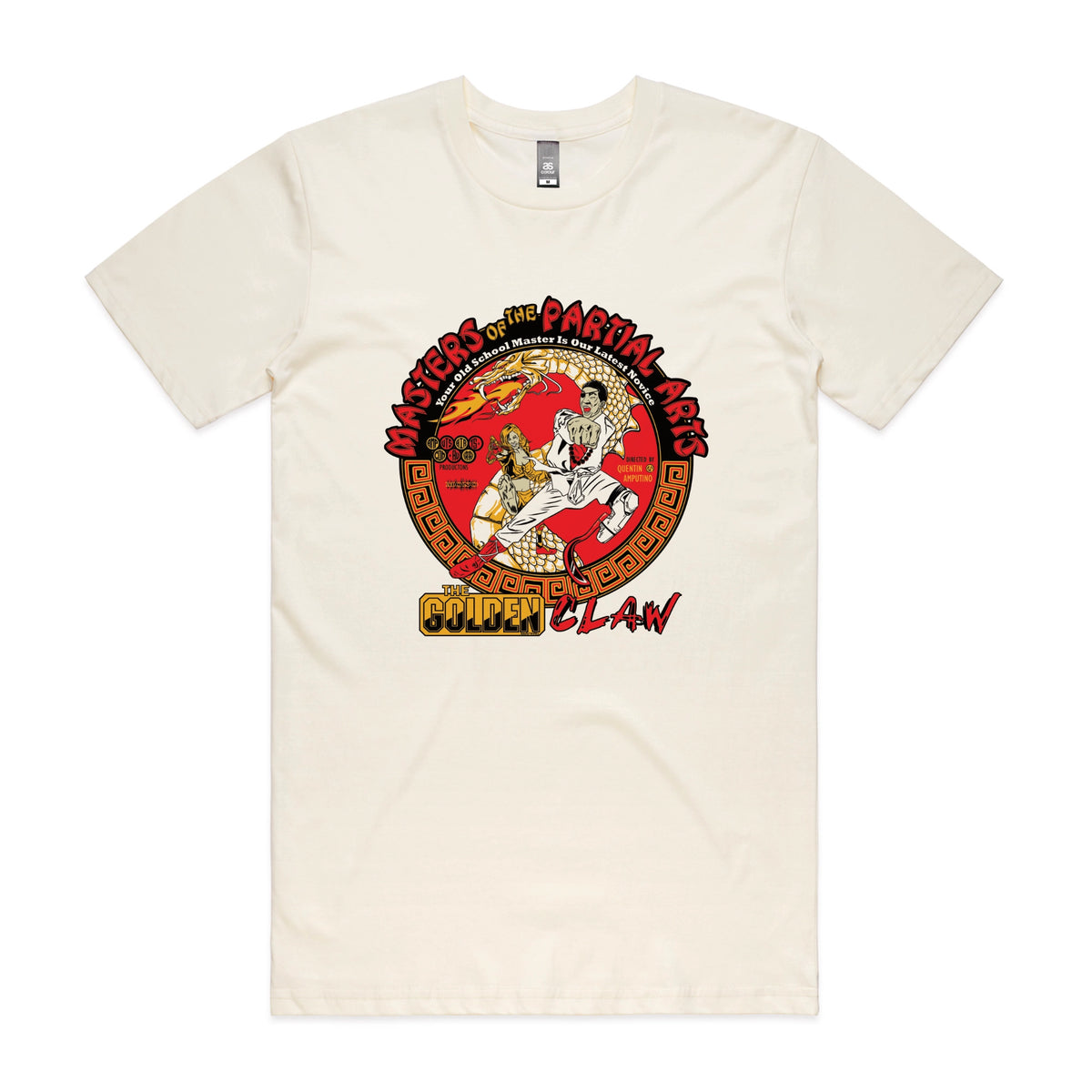 Ecru unisex t-shirt with Masters Of The Partial Arts graphic by Lonely Kids Club