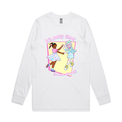 Let's Party Tee by Lonely Kids Club. All clothing from our T-shirts to our shorts and hoodies are ethically made, and printed packed and shipped from Sydney.