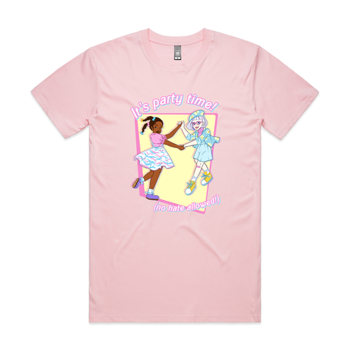 Let's Party Tee by Lonely Kids Club. All clothing from our T-shirts to our shorts and hoodies are ethically made, and printed packed and shipped from Sydney.