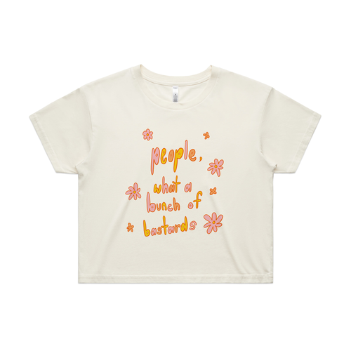 People Are Bastards Tee by Lonely Kids Club. All clothing from our T-shirts to our shorts and hoodies are ethically made, and printed packed and shipped from Sydney.