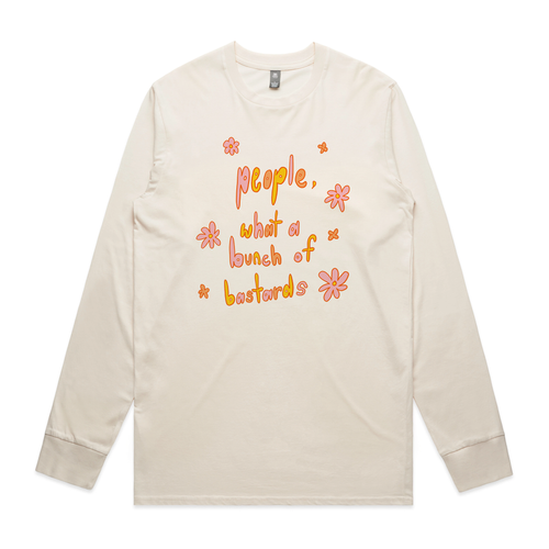 People Are Bastards Tee by Lonely Kids Club. All clothing from our T-shirts to our shorts and hoodies are ethically made, and printed packed and shipped from Sydney.