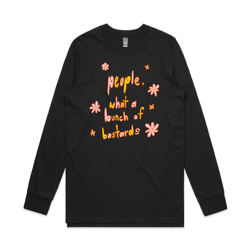 People Are Bastards Tee by Lonely Kids Club. All clothing from our T-shirts to our shorts and hoodies are ethically made, and printed packed and shipped from Sydney.