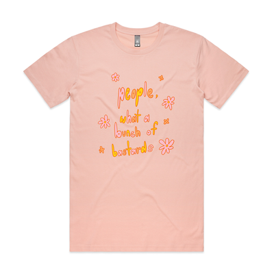 People Are Bastards Tee by Lonely Kids Club. All clothing from our T-shirts to our shorts and hoodies are ethically made, and printed packed and shipped from Sydney.