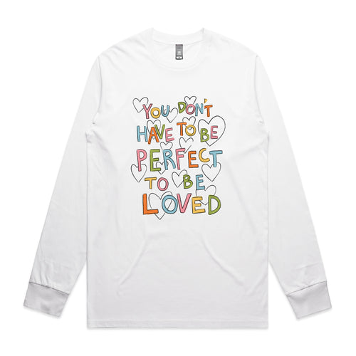 To Be Perfect Tee by Lonely Kids Club. All clothing from our T-shirts to our shorts and hoodies are ethically made, and printed packed and shipped from Sydney.