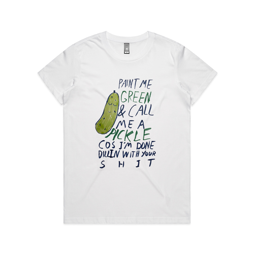 Pickle Tee by Lonely Kids Club. All clothing from our T-shirts to our shorts and hoodies are ethically made, and printed packed and shipped from Sydney.