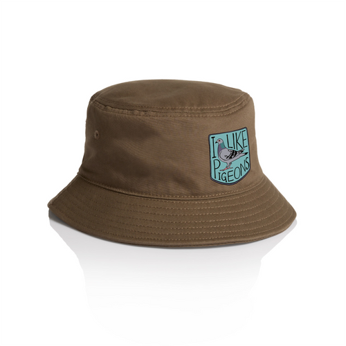 I Like Pigeons Bucket Hat by Lonely Kids Club. All clothing from our T-shirts to our shorts and hoodies are ethically made, and printed packed and shipped from Sydney.