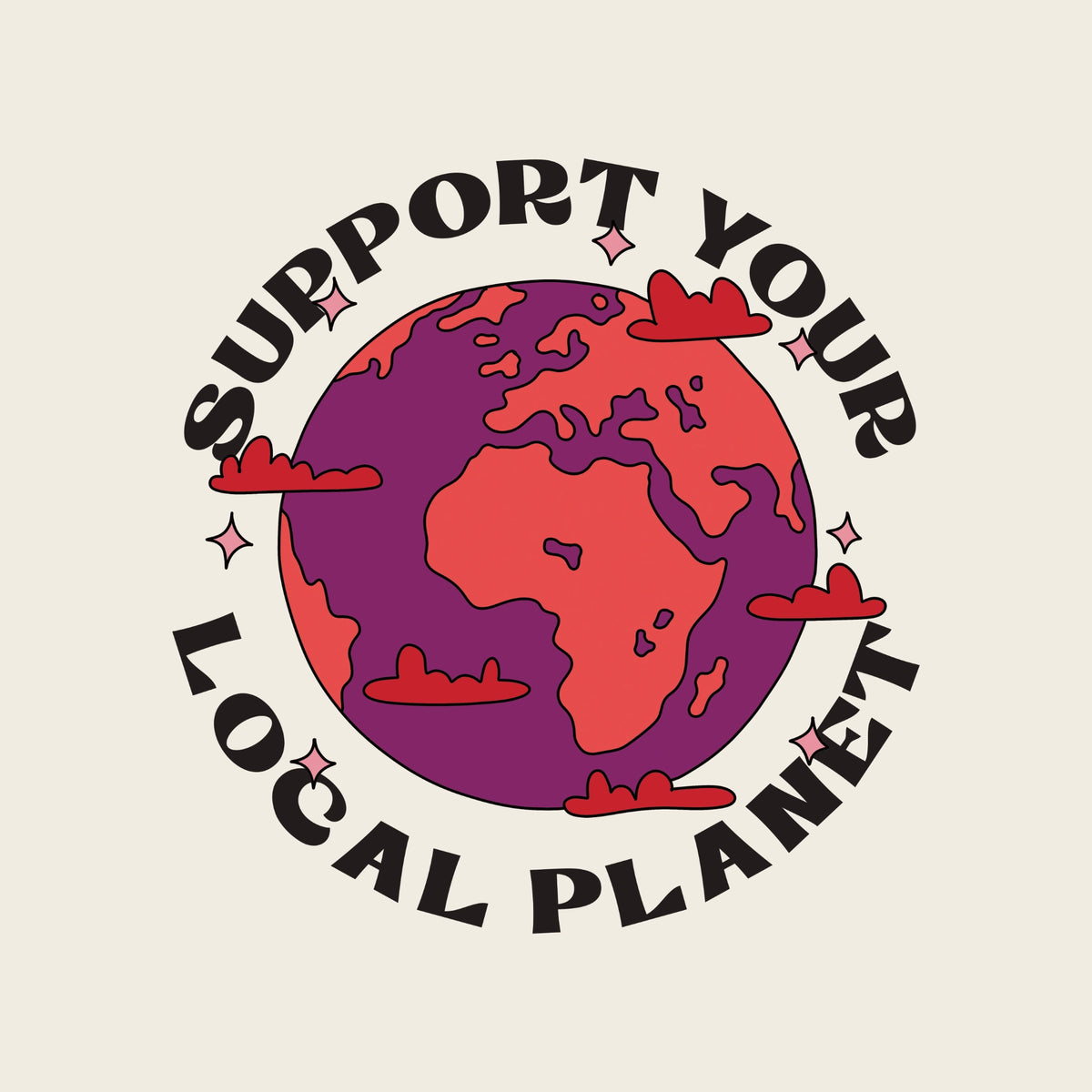 Support Your Local Planet Tote tote bag by Lonely Kids Club