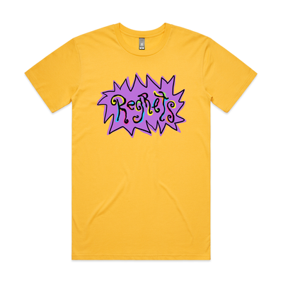 Regrets Tee by Lonely Kids Club. All clothing from our T-shirts to our shorts and hoodies are ethically made, and printed packed and shipped from Sydney.