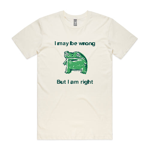 I Am Right Tee by Lonely Kids Club. All clothing from our T-shirts to our shorts and hoodies are ethically made, and printed packed and shipped from Sydney.