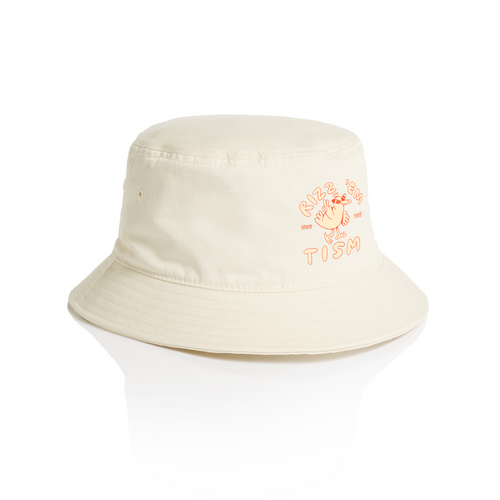 Rizz 'Em With The 'Tism Bucket Hat by Lonely Kids Club. All clothing from our T-shirts to our shorts and hoodies are ethically made, and printed packed and shipped from Sydney.