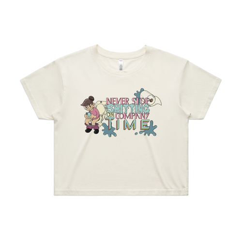 Shitting On Company Time Tee by Lonely Kids Club. All clothing from our T-shirts to our shorts and hoodies are ethically made, and printed packed and shipped from Sydney.