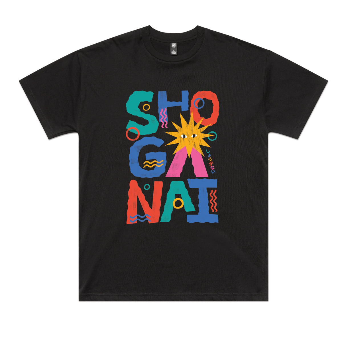 Black oversized t-shirt with Shoganai graphic by Lonely Kids Club