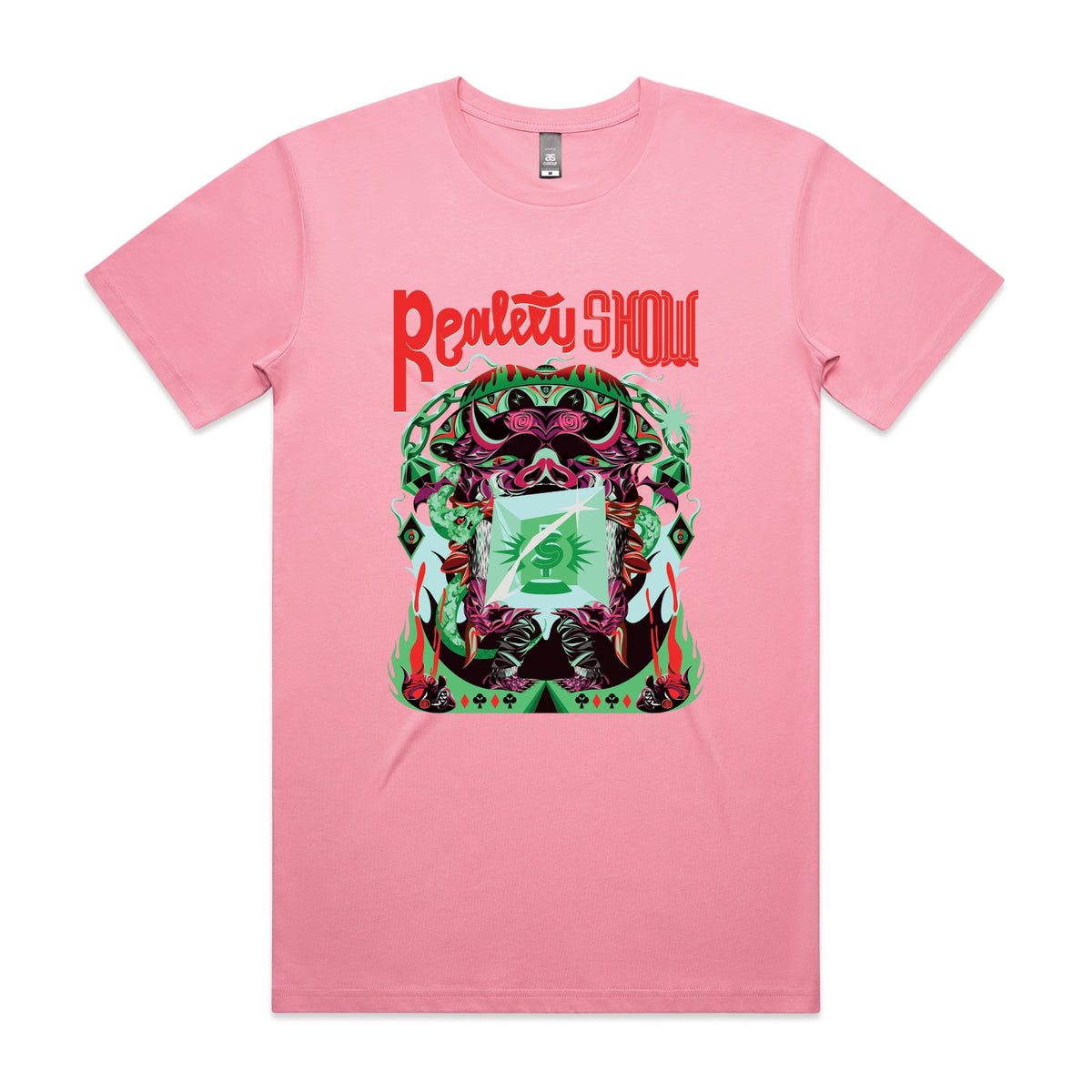 Bubblegum unisex t-shirt with Reality Show graphic by Lonely Kids Club