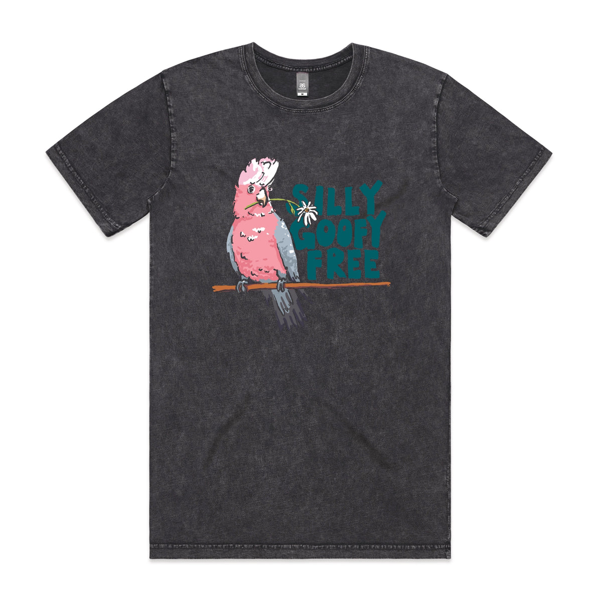 Acid Wash unisex t-shirt with Silly Goofy Free graphic by Lonely Kids Club