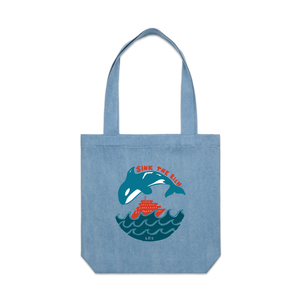 Sink The Rich Tote by Lonely Kids Club. All clothing from our T-shirts to our shorts and hoodies are ethically made, and printed packed and shipped from Sydney.