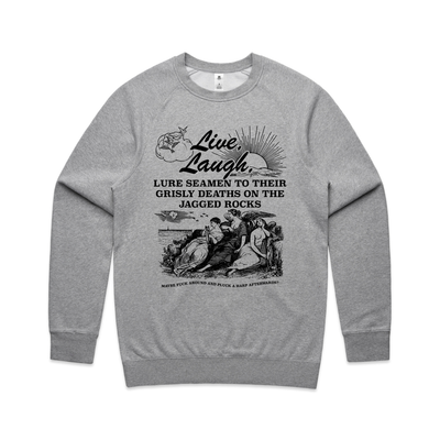 Sirens Jumper by Lonely Kids Club. All clothing from our T-shirts to our shorts and hoodies are ethically made, and printed packed and shipped from Sydney.