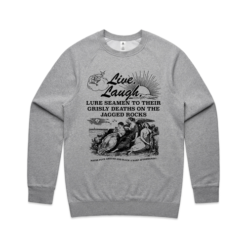 Sirens Jumper by Lonely Kids Club. All clothing from our T-shirts to our shorts and hoodies are ethically made, and printed packed and shipped from Sydney.