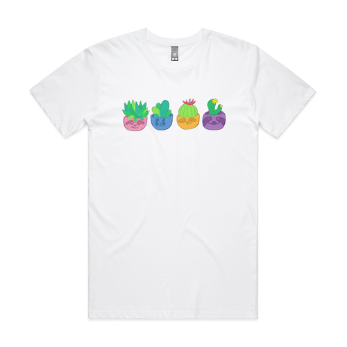 Sloth Succulents Tee by Lonely Kids Club. All clothing from our T-shirts to our shorts and hoodies are ethically made, and printed packed and shipped from Sydney.