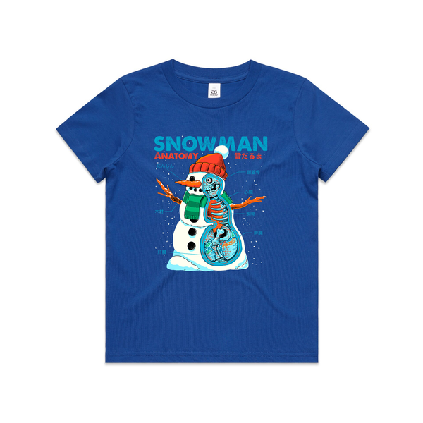 Snowman Anatomy Kids Tee