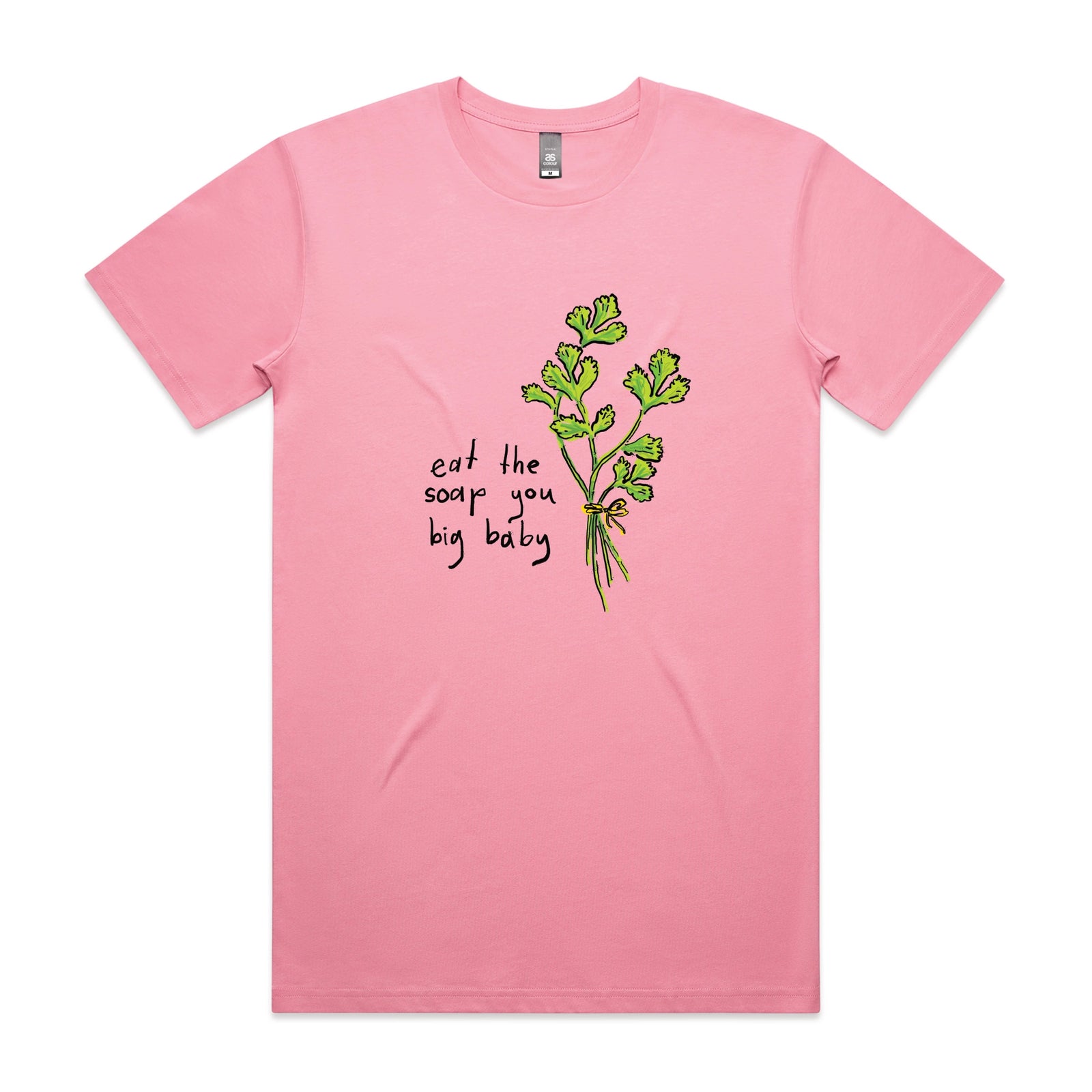 Bubblegum unisex t-shirt with Eat The Soap graphic by Lonely Kids Club