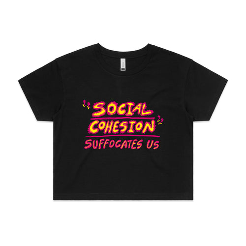 Social Cohesion Tee by Lonely Kids Club. All clothing from our T-shirts to our shorts and hoodies are ethically made, and printed packed and shipped from Sydney.