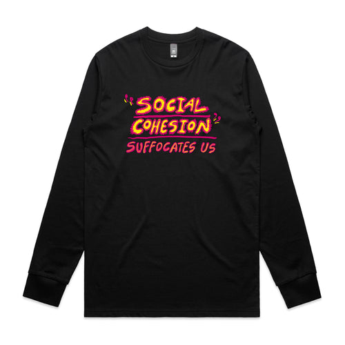 Social Cohesion Tee by Lonely Kids Club. All clothing from our T-shirts to our shorts and hoodies are ethically made, and printed packed and shipped from Sydney.