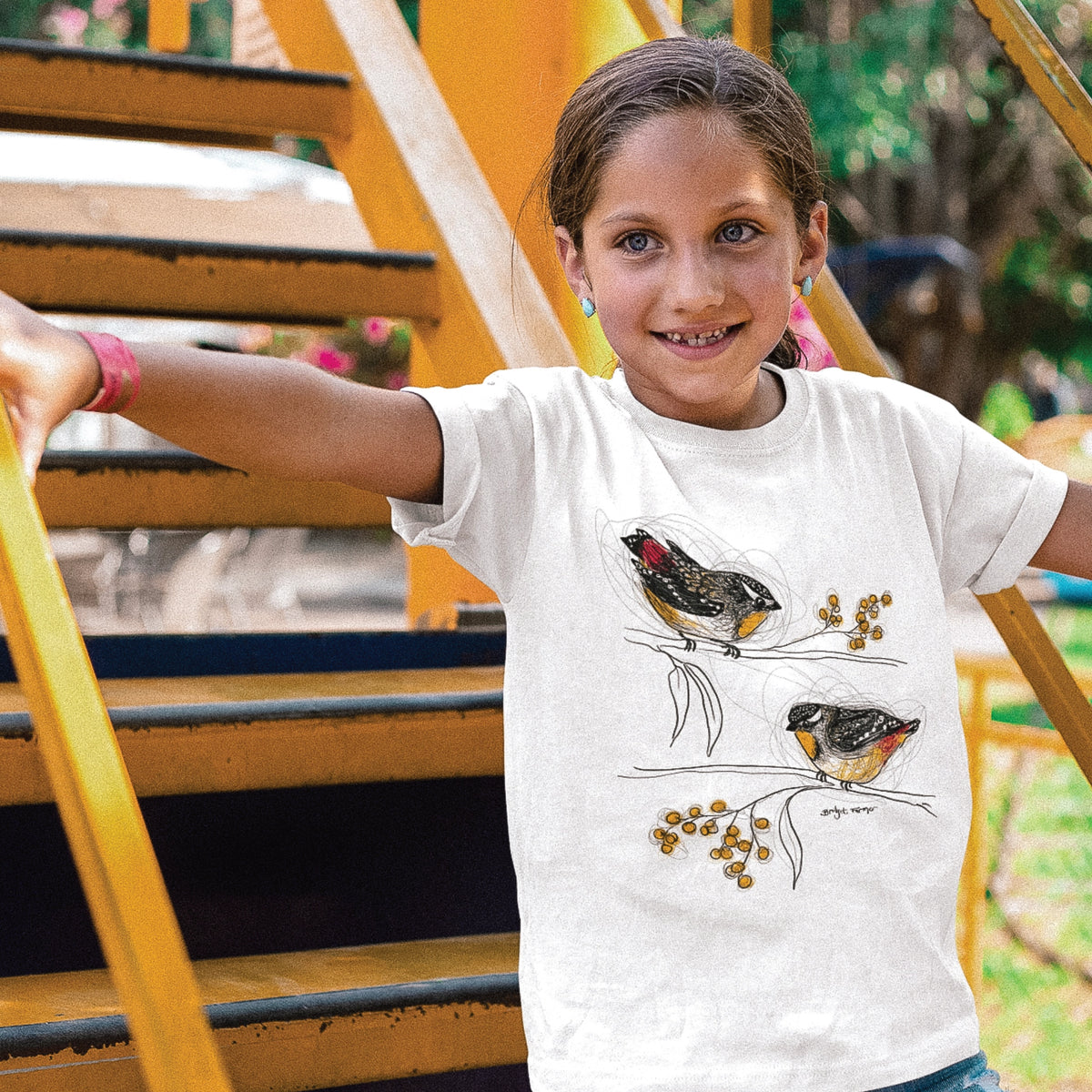 Spotted Pardalotes Kids Tee | Lonely Kids Club Australia
