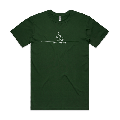 Still Growing Tee by Lonely Kids Club. All clothing from our T-shirts to our shorts and hoodies are ethically made, and printed packed and shipped from Sydney.