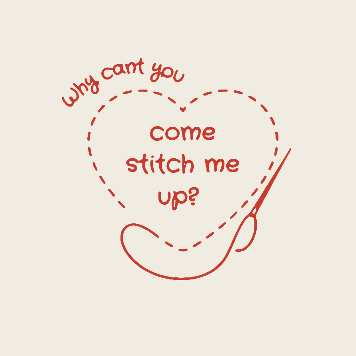Stitch Me Up Tote tote bag by Lonely Kids Club
