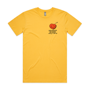 Stop Normalising The Grind Tee by Lonely Kids Club. All clothing from our T-shirts to our shorts and hoodies are ethically made, and printed packed and shipped from Sydney.