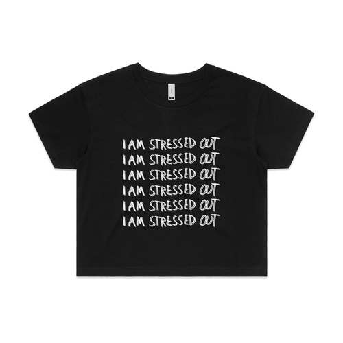 Stressed Out Tee by Lonely Kids Club. All clothing from our T-shirts to our shorts and hoodies are ethically made, and printed packed and shipped from Sydney.