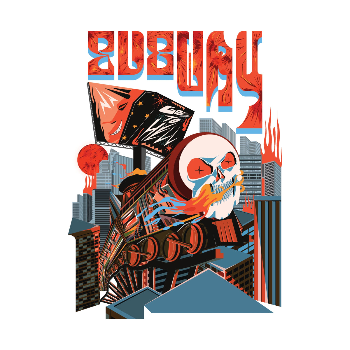 Subway Goes To Hell t-shirt by Lonely Kids Club