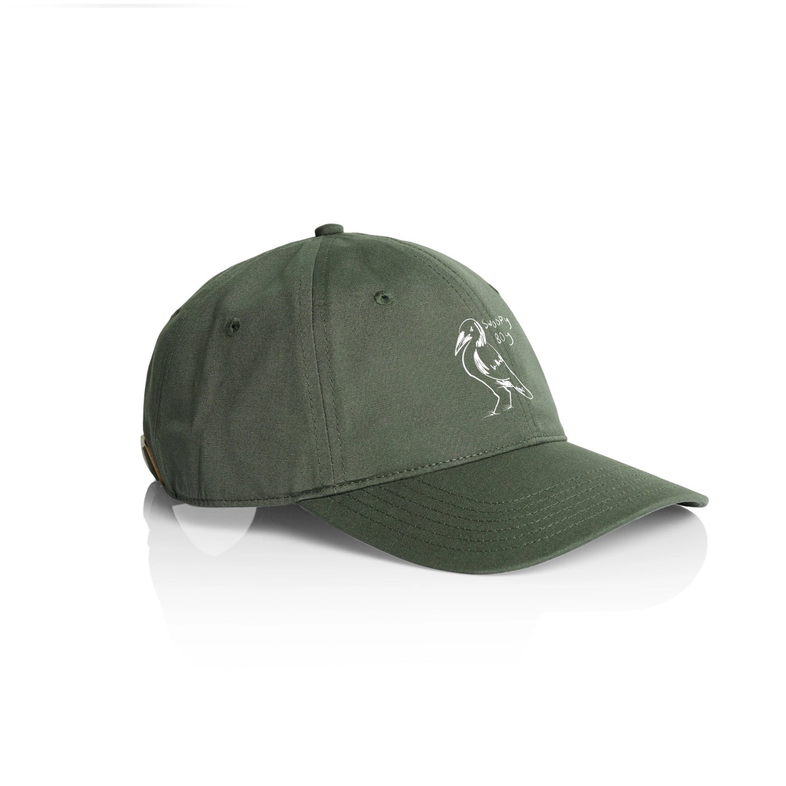 Army classic cap with Swoopy Boy Hat graphic by Lonely Kids Club