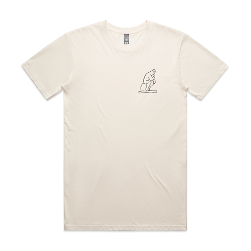 Think Less Tee by Lonely Kids Club. All clothing from our T-shirts to our shorts and hoodies are ethically made, and printed packed and shipped from Sydney.