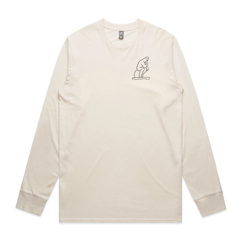 Think Less Tee by Lonely Kids Club. All clothing from our T-shirts to our shorts and hoodies are ethically made, and printed packed and shipped from Sydney.