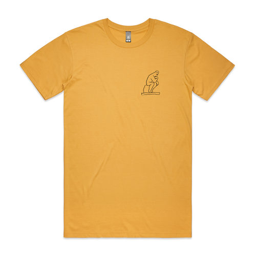 Think Less Tee by Lonely Kids Club. All clothing from our T-shirts to our shorts and hoodies are ethically made, and printed packed and shipped from Sydney.