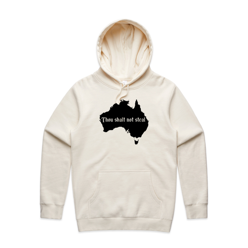 Thou Shalt Not Steal Charity Hoodie by Lonely Kids Club. All clothing from our T-shirts to our shorts and hoodies are ethically made, and printed packed and shipped from Sydney.