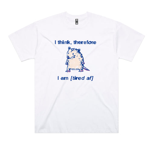Tired AF Tee by Lonely Kids Club. All clothing from our T-shirts to our shorts and hoodies are ethically made, and printed packed and shipped from Sydney.