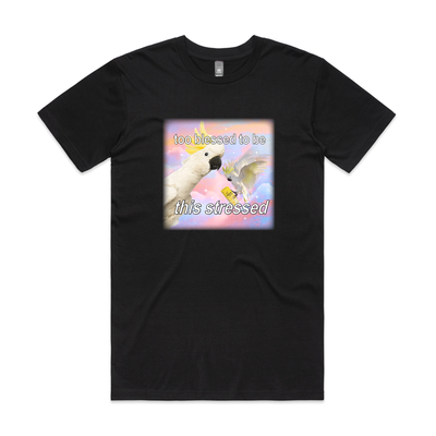 Too Blessed Tee by Lonely Kids Club. All clothing from our T-shirts to our shorts and hoodies are ethically made, and printed packed and shipped from Sydney.