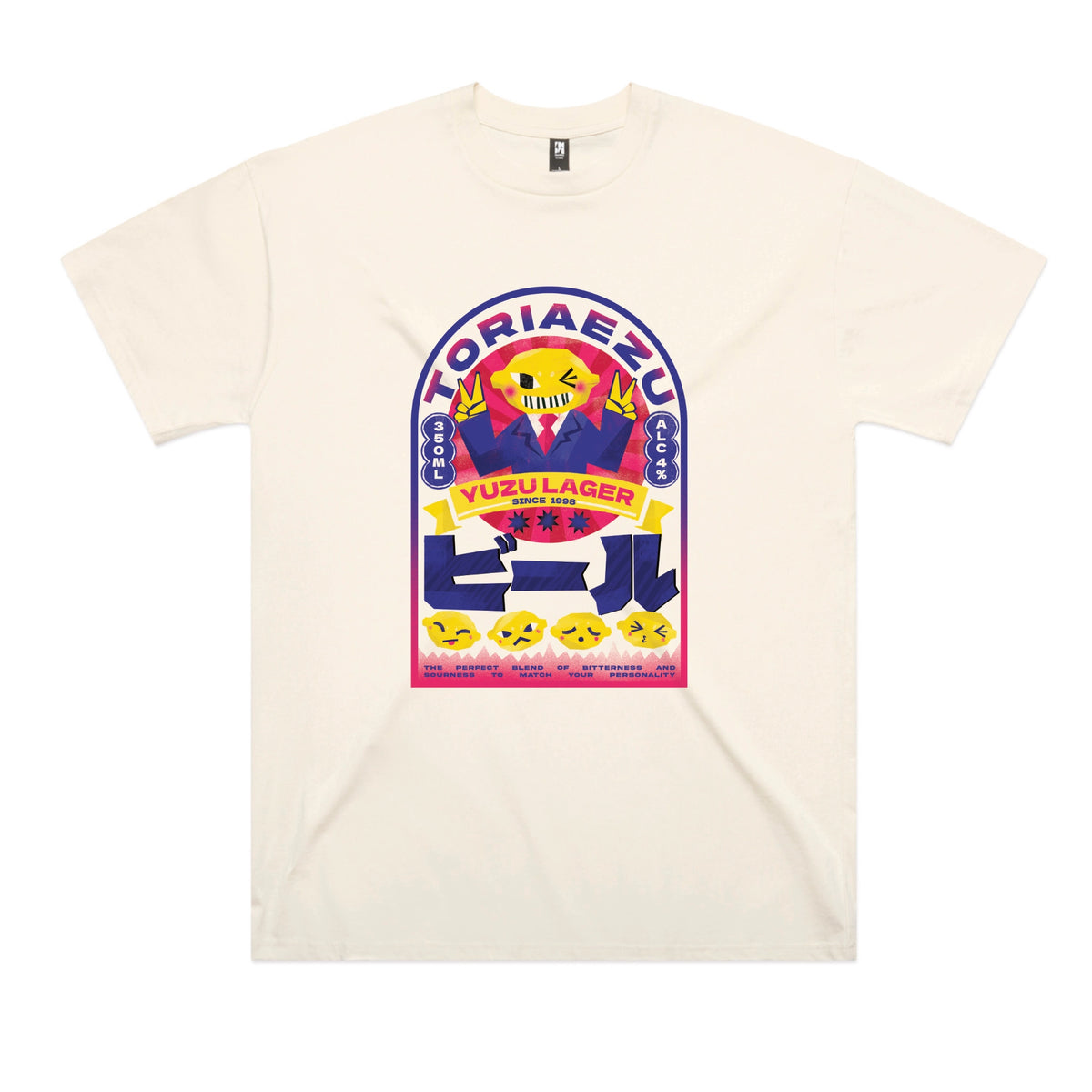Ecru oversized t-shirt with Toriaezu graphic by Lonely Kids Club