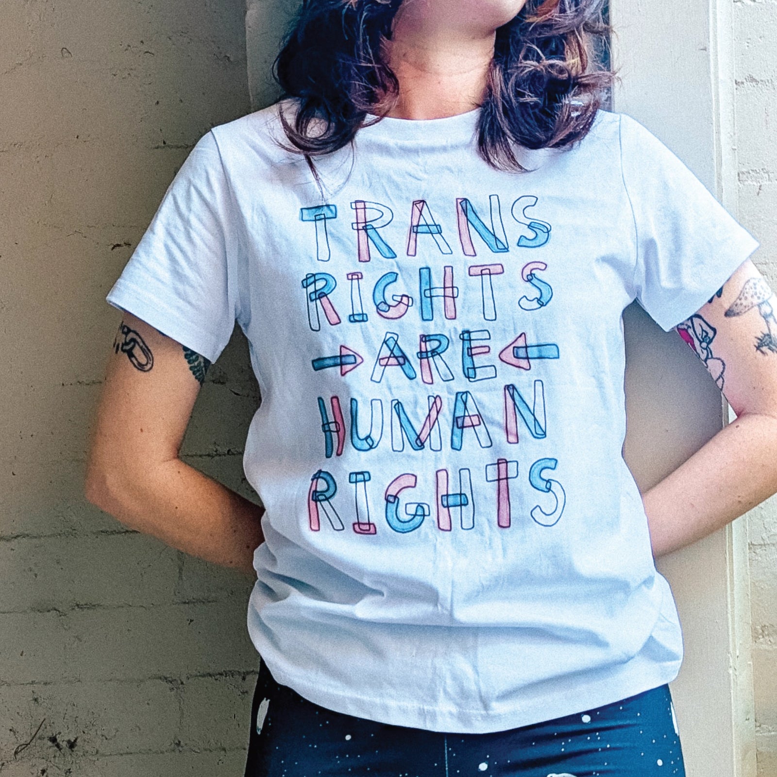 Trans Rights Are Human Rights Tee | Lonely Kids Club Australia