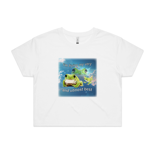 Trying My Very Best Tee by Lonely Kids Club. All clothing from our T-shirts to our shorts and hoodies are ethically made, and printed packed and shipped from Sydney.