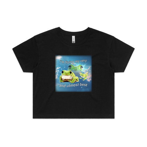 Trying My Very Best Tee by Lonely Kids Club. All clothing from our T-shirts to our shorts and hoodies are ethically made, and printed packed and shipped from Sydney.