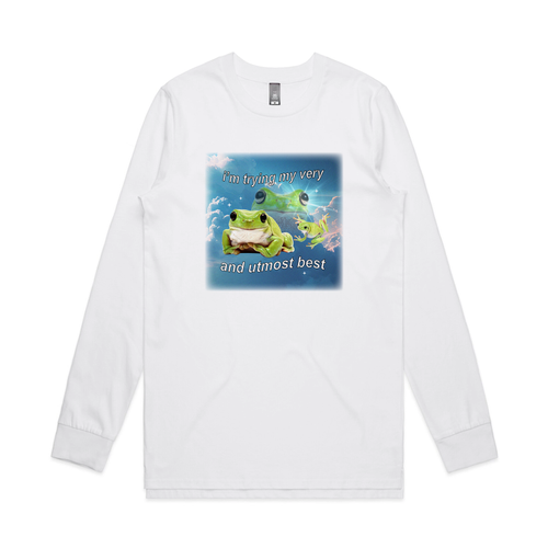 Trying My Very Best Tee by Lonely Kids Club. All clothing from our T-shirts to our shorts and hoodies are ethically made, and printed packed and shipped from Sydney.